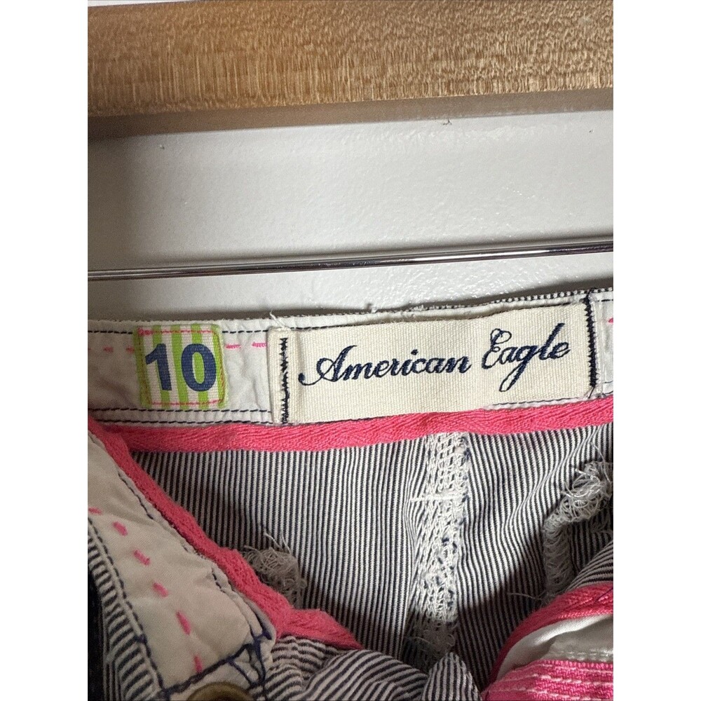 American Eagle Blue White Striped Pants Women’s Size 10 Vintage? - Picture 14 of 16